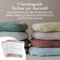 Snuggle me Hniezdočko pre bábätká (0-9 mesiacov) - Prémiové hniezdo pre bábätko z organickej bavlny s výplňou z dutého vlákna, prateľné v práčke, s cestovnou taškou, Natural 6