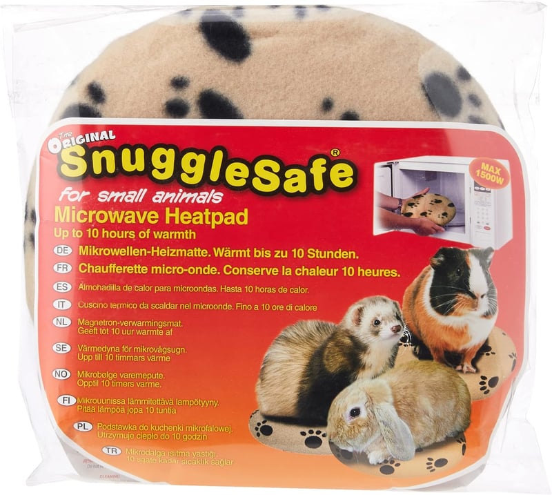 Snugglesafe mikrohullámú melegítő párna kisállatoknak harapásálló vízálló talppárna tengerimalac nyúl macska 10 óra meleg
