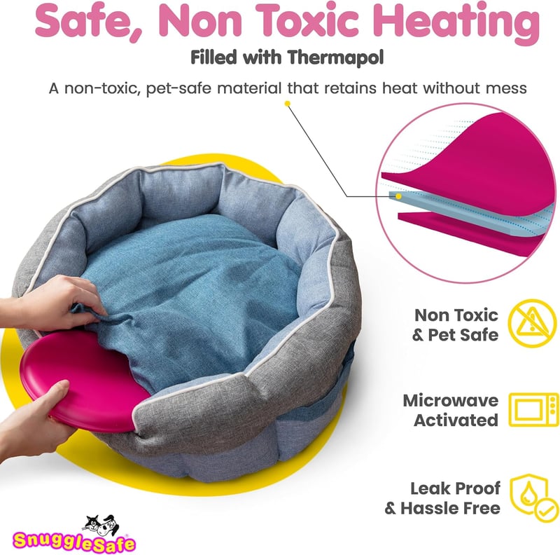 Snugglesafe rózsaszín mikrohullámú melegítő párna kisállat fekhelyhez melegítő betét