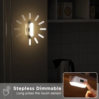 SOAIY 2db LED Érintésérzékeny Szekrénylámpa USB Töltésű 5 Szín Dimmer Mágneses Szalag Konyha Hálószoba 3