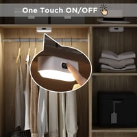 SOAIY 2db LED Érintésérzékeny Szekrénylámpa USB Töltésű 5 Szín Dimmer Mágneses Szalag Konyha Hálószoba 2