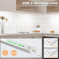 SOAIY 3 db 30 cm LED szalagfény mozgásérzékelővel, távirányítóval, USB-C töltéssel, 3 szín 5