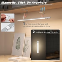 SOAIY 3 db 30 cm LED szalagfény mozgásérzékelővel, távirányítóval, USB-C töltéssel, 3 szín 6