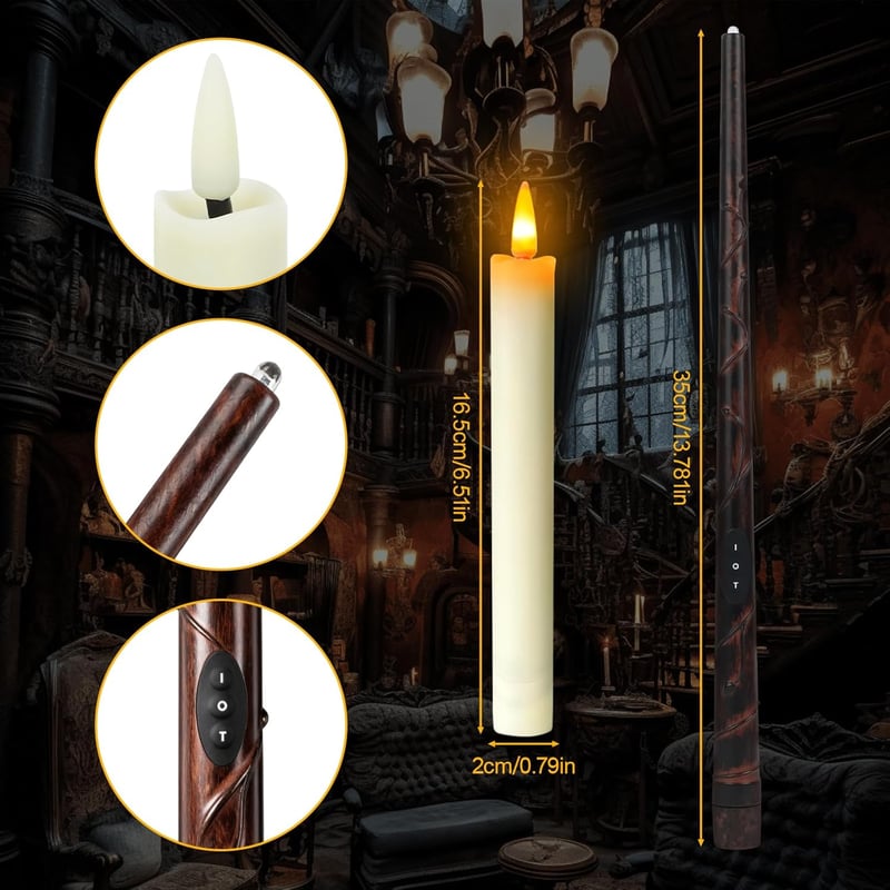 SOARFLY 12 db lebegő LED gyertya távirányítóval, időzítővel, Halloween és karácsony dekoráció