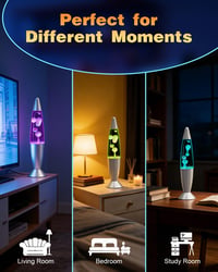 Soarling Art Deco lávalámpа 17 RGB színnel, távirányítóval, ezüst 9