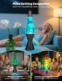 Soarling 34 cm Lava Lámpa Színváltó Relaxációs Hangulatlámpa Kék Folyadék 8