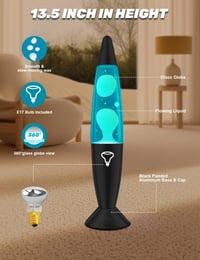 Soarling 34 cm Lava Lámpa Színváltó Relaxációs Hangulatlámpa Kék Folyadék 7