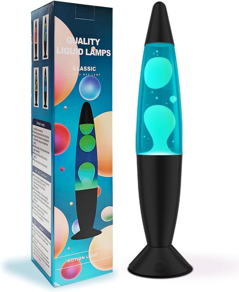Soarling 34 cm Lava Lámpa Színváltó Relaxációs Hangulatlámpa Kék Folyadék