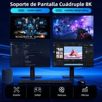 Mini PC SOAYAN Windows 11 Pro, AMD Ryzen 7 8745HS (5,1 GHz), 32 GB DDR5 RAM, 1 TB SSD, WiFi 6, 2,5G LAN, podpora 8K, vstavaný reproduktor, na hry a kancelárske použitie 9
