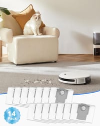 SOBEAU 14 db porszívó zsák Roborock Q7 M5+ Q10 S8+ S7 MaxV Ultra Q5 Pro+ T8 kompatibilis 7
