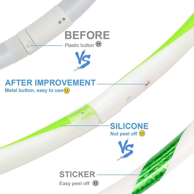 SOBROVO LED Hullahopp Karika 60 cm - Világító 10 Színű Fényváltós Hula Hopp Gyerekeknek és Felnőtteknek - Fitness Tánc Edzés Fogyás