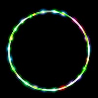 SOBROVO LED Hullahopp Karika 60 cm - Világító 10 Színű Fényváltós Hula Hopp Gyerekeknek és Felnőtteknek - Fitness Tánc Edzés Fogyás 1