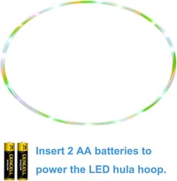 SOBROVO LED Hullahopp Karika 60 cm - Világító 10 Színű Fényváltós Hula Hopp Gyerekeknek és Felnőtteknek - Fitness Tánc Edzés Fogyás 9