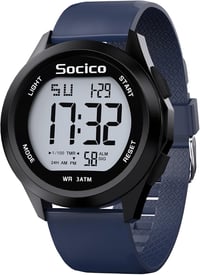 SOCICO férfi digitális karóra sport katonai vízálló LED világítás riasztás 1