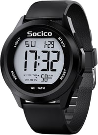 SOCICO Férfi Digitális Karóra Sportos Katonai Vízálló Kronográf LED Világítás Riasztás 1