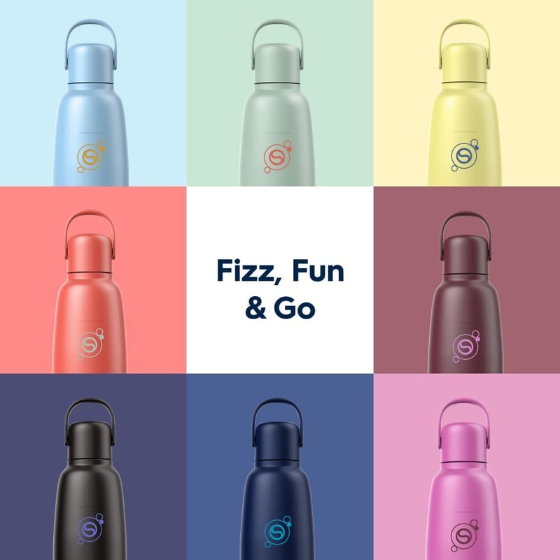 SodaStream Fizz & Go Cool rozsdamentes acél 0,9L termosz palack szódavízhez - Sand