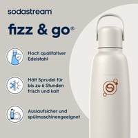SodaStream Fizz & Go Cool rozsdamentes acél 0,9L termosz palack szódavízhez - Sand 3