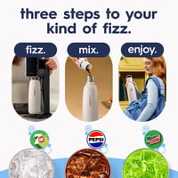 Nerezová fľaša na sódu SodaStream Fizz & Go Cool 0,9 l, dvojstenná termo fľaša, Blueberry, kompatibilná s DUO, TERRA, ART 4