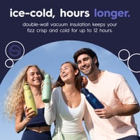 Nerezová fľaša na sýtené nápoje SodaStream Fizz & Go Cool 0,9 l, dvojstenná termo fľaša, vhodná pre modely TERRA, ART, ENSO 3
