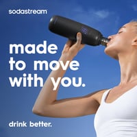 Nerezová fľaša na sýtené nápoje SodaStream Fizz & Go Cool 0,9 l, dvojstenná termo fľaša, vhodná pre modely TERRA, ART, ENSO 9