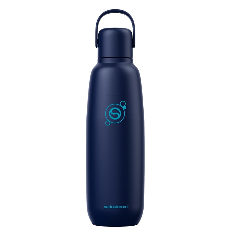 Nerezová fľaša na sódu SodaStream Fizz & Go Cool 0,9 l, dvojstenná termo fľaša, Blueberry, kompatibilná s DUO, TERRA, ART