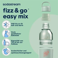 Nerezová fľaša na sýtenie vody SodaStream Fizz&Go Easy Mix — Fľaša je trochu poškriabaná a vidno na nej zaschnuté kvapky vody (stav: pozri 2. obrázok) 5