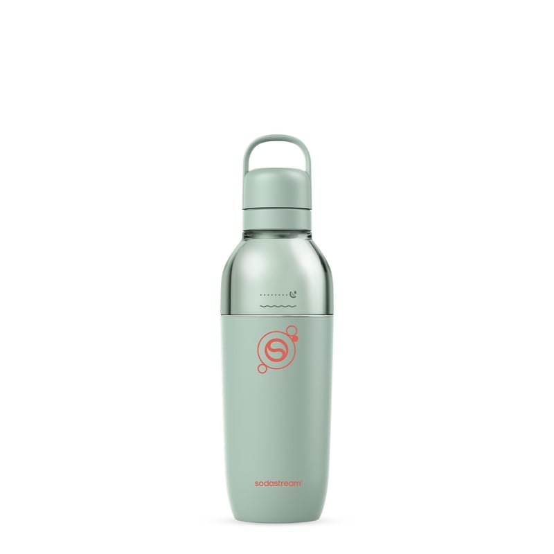 Nerezová fľaša na sýtenie vody SodaStream Fizz&Go Easy Mix — Fľaša je trochu poškriabaná a vidno na nej zaschnuté kvapky vody (stav: pozri 2. obrázok)