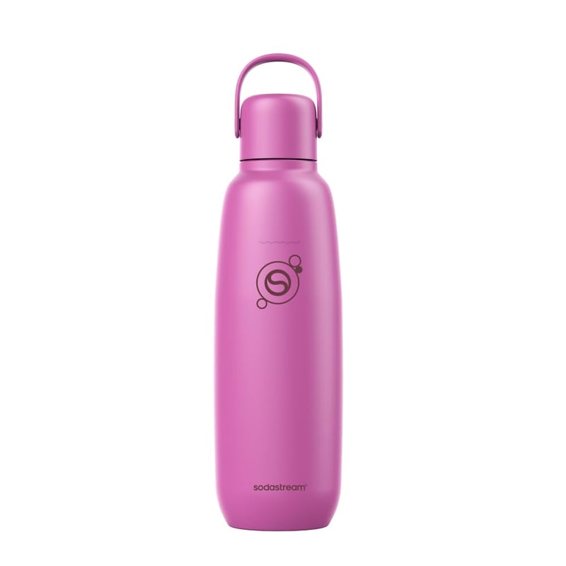 Termoska na sýtené nápoje SodaStream Fizz & Go z nehrdzavejúcej ocele, 0,9 l, dvojstenná tepelná izolácia, farba Guava Pink, pre modely DUO, TERRA, ART, ENSO