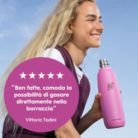 Termoska na sýtené nápoje SodaStream Fizz & Go z nehrdzavejúcej ocele, 0,9 l, dvojstenná tepelná izolácia, farba Guava Pink, pre modely DUO, TERRA, ART, ENSO 6
