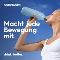 Nerezová fľaša na sýtenie vody SodaStream Fizz & Go 0,9 l, dvojstenná termo fľaša, Ice Blue, kompatibilná s DUO, TERRA, ART, ENSO 9