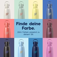 Nerezová fľaša na sýtenie vody SodaStream Fizz & Go 0,9 l, dvojstenná termo fľaša, Ice Blue, kompatibilná s DUO, TERRA, ART, ENSO 8