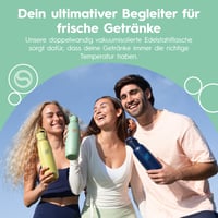 SodaStream Fizz & Go boca za gazirana pića od nehrđajućeg čelika 0,9 l, termosica s dvostrukom stijenkom, za tople i hladne gazirane napitke, DUO, TERRA, ART 4