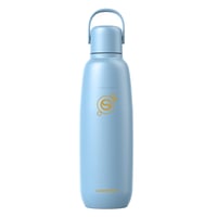 Nerezová fľaša na sýtenie vody SodaStream Fizz & Go 0,9 l, dvojstenná termo fľaša, Ice Blue, kompatibilná s DUO, TERRA, ART, ENSO 1
