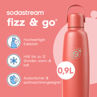 SodaStream Fizz & Go termos boca od nehrđajućeg čelika 0,9 L - boja narančaste papaje, za gazirane napitke 2