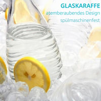 SodaStream staklena karafa 0,6 L - za aparate za gaziranje vode Crystal i Penguin, periva u perilici posuđa, s čvrstim poklopcem 3