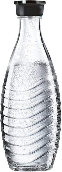 SodaStream staklena karafa 0,6 L - za aparate za gaziranje vode Crystal i Penguin, periva u perilici posuđa, s čvrstim poklopcem 1