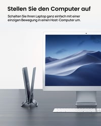 Vertikálny stojan na notebook SODI, hliníkový držiak na MacBook Air, Pro, iPad a iPhone, stolový stojan na počítač do kancelárie aj domácnosti 8