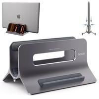 Vertikálny stojan na notebook SODI, hliníkový držiak na MacBook Air, Pro, iPad a iPhone, stolový stojan na počítač do kancelárie aj domácnosti 1