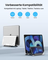 Vertikálny stojan na notebook SODI, hliníkový držiak na MacBook Air, Pro, iPad a iPhone, stolový stojan na počítač do kancelárie aj domácnosti 2