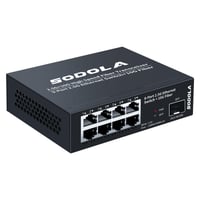 SODOLA switch de rețea cu 8 porturi 2.5 Gbps, port SFP+ 10G, capacitate 100 Gbps, carcasă metalică. 1