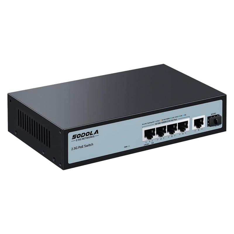 Switch de rețea SODOLA cu 8 porturi 2,5G Multi-Gigabit pentru uz casnic și pentru întreprinderi mici