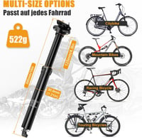 Soekodu MTB Teleszkópos Nyeregcső Hidraulikus Magasságállítható Drótvezérlés 2