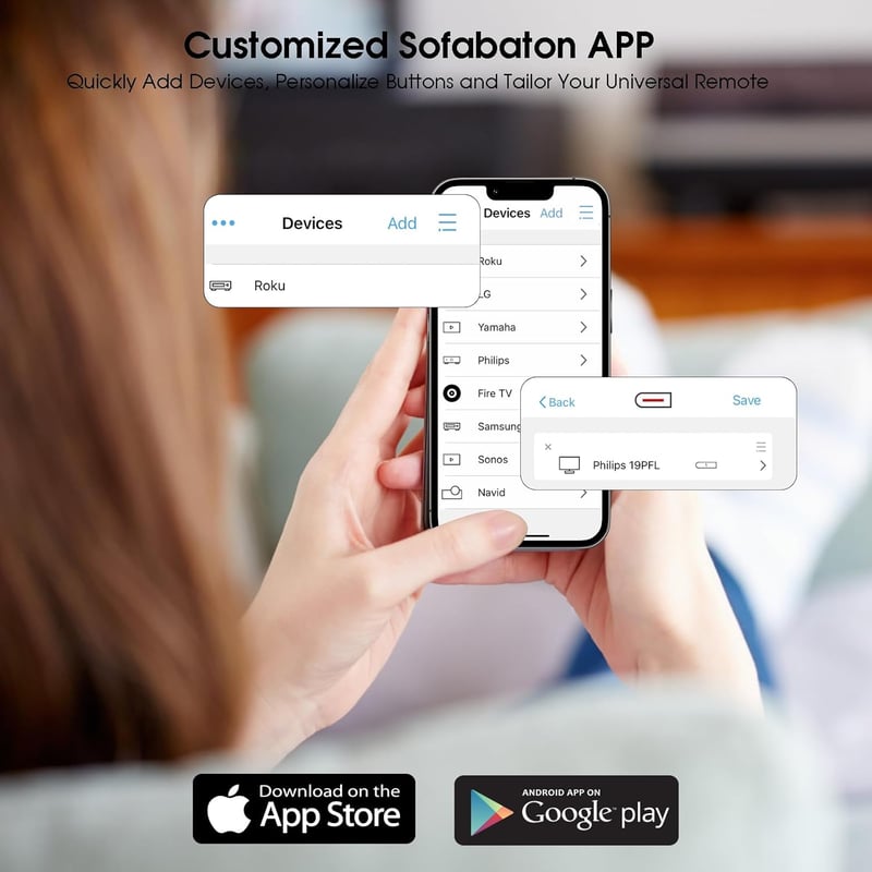 SofaBaton U2 Univerzális Háttérvilágított Távirányító Makró Gombokkal és App Vezérléssel