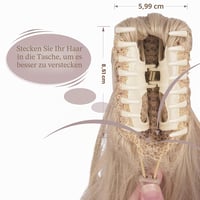 Sofeiyan 33 cm hosszú göndör lófarok póthaj csipeszes hajtoldat természetes hatású szintetikus barna és szőke nőknek 4