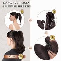 Sofeiyan 33 cm hosszú göndör lófarok póthaj csipeszes hajtoldat természetes hatású szintetikus barna és szőke nőknek 5
