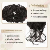 Sofeiyan Messy Bun doplnok do vlasov, špirálový vlnitý príčesok, drdol scrunchie s prameňmi, hnedý mix so svetlou gaštanovou pre ženy 3