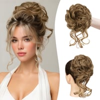 Sofeiyan príčesok v tvare drdola s gumičkou, doplnok na účes „messy bun“ pre ženy, 1 ks, štipec na vytvorenie drdola 1
