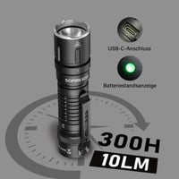 Sofirn SC33 LED svjetiljka 5200 lumena, punjiva EDC svjetiljka s Type-C punjenjem i elektroničkim prekidačem za planinarenje, pretraživanje i upotrebu na otvorenom 4