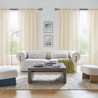 Set draperii transparente Softalker cu buzunar pentru galerie, voal bej pentru living, 160 cm, extra lungi pentru sistem de șină, 2 buc. 6