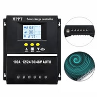 SOGTICPS 100A MPPT solarni regulator punjenja 12V 24V 36V 48V s LCD zaslonom, 100V maksimalni ulaz, dual USB, za olovne i litijske baterije 8